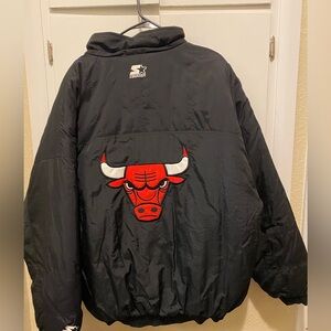 Starter Chicago Bulls Black and Red Jacket